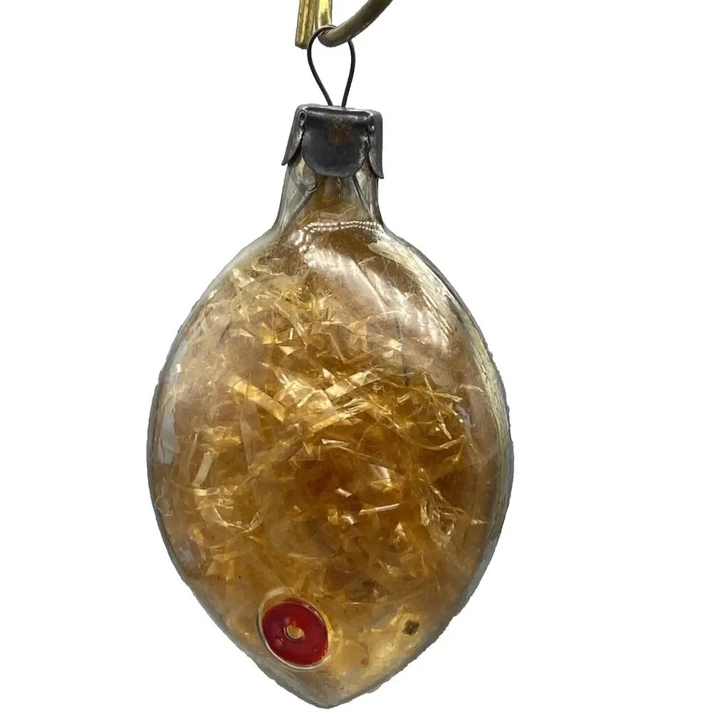 Vintage Hanging Fish Christmas Ornament Tinsel Inside Holiday Tree